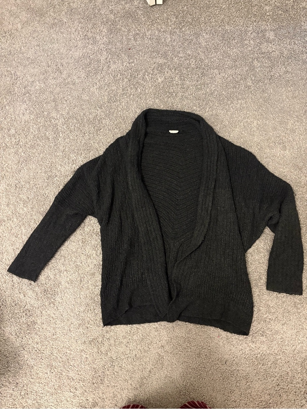 Dark Gray Anthropologie Open-Front Cardigan